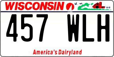 WI license plate 457WLH