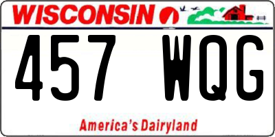 WI license plate 457WQG