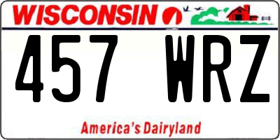 WI license plate 457WRZ
