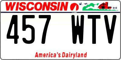 WI license plate 457WTV