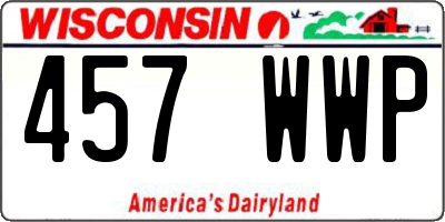 WI license plate 457WWP