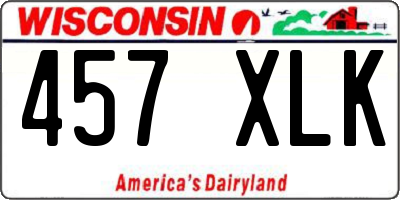 WI license plate 457XLK