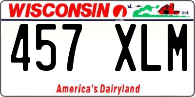 WI license plate 457XLM