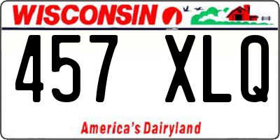 WI license plate 457XLQ