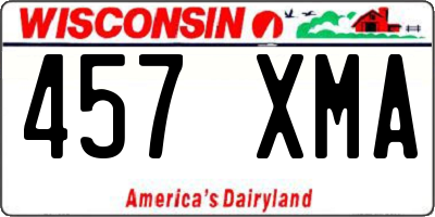 WI license plate 457XMA