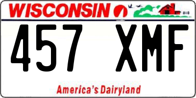 WI license plate 457XMF