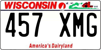 WI license plate 457XMG