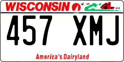 WI license plate 457XMJ