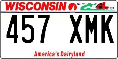 WI license plate 457XMK