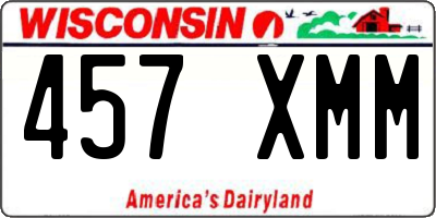 WI license plate 457XMM