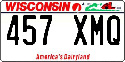 WI license plate 457XMQ
