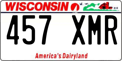 WI license plate 457XMR