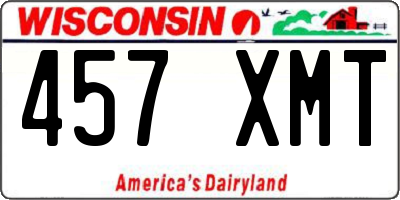 WI license plate 457XMT
