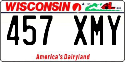 WI license plate 457XMY
