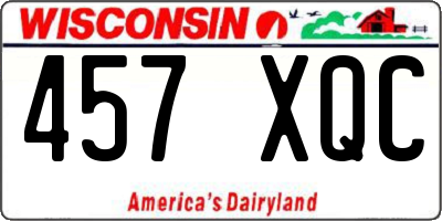 WI license plate 457XQC
