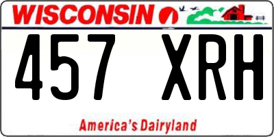 WI license plate 457XRH
