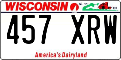 WI license plate 457XRW