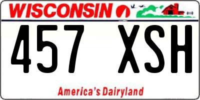 WI license plate 457XSH