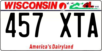 WI license plate 457XTA