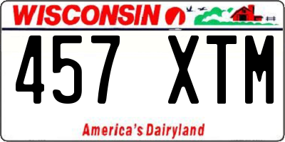 WI license plate 457XTM