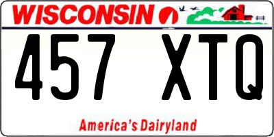WI license plate 457XTQ