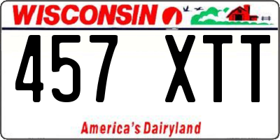 WI license plate 457XTT