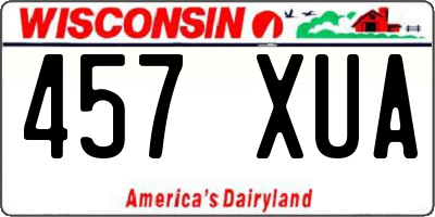 WI license plate 457XUA