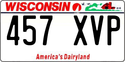 WI license plate 457XVP