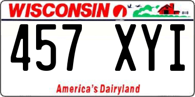 WI license plate 457XYI