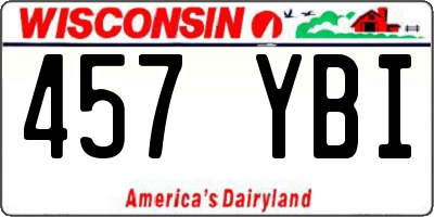 WI license plate 457YBI