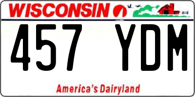 WI license plate 457YDM