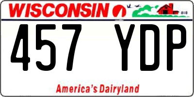 WI license plate 457YDP