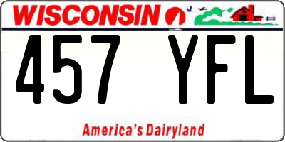 WI license plate 457YFL