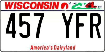 WI license plate 457YFR