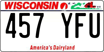 WI license plate 457YFU