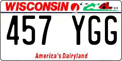 WI license plate 457YGG