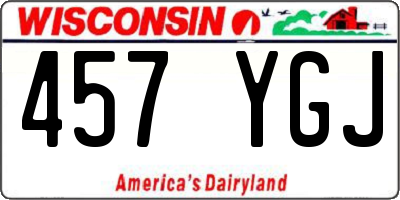 WI license plate 457YGJ