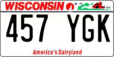 WI license plate 457YGK