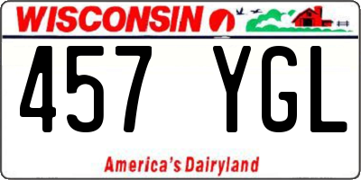 WI license plate 457YGL