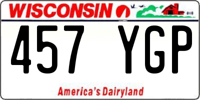 WI license plate 457YGP