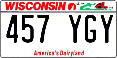 WI license plate 457YGY