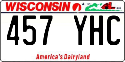 WI license plate 457YHC