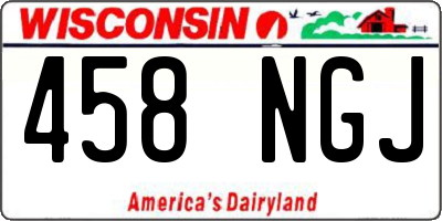 WI license plate 458NGJ
