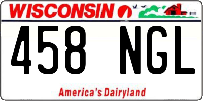 WI license plate 458NGL