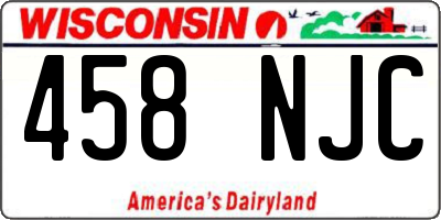 WI license plate 458NJC