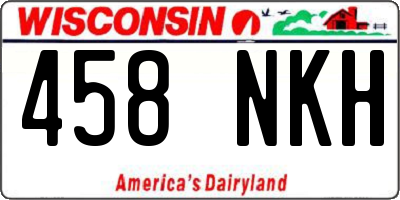 WI license plate 458NKH