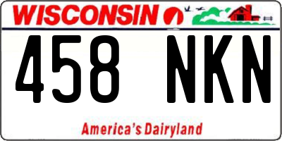 WI license plate 458NKN