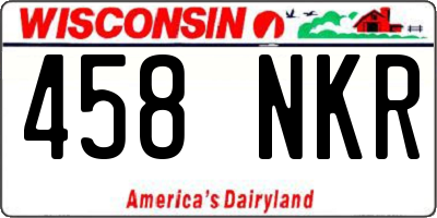 WI license plate 458NKR