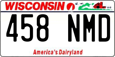 WI license plate 458NMD