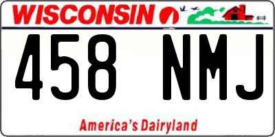 WI license plate 458NMJ